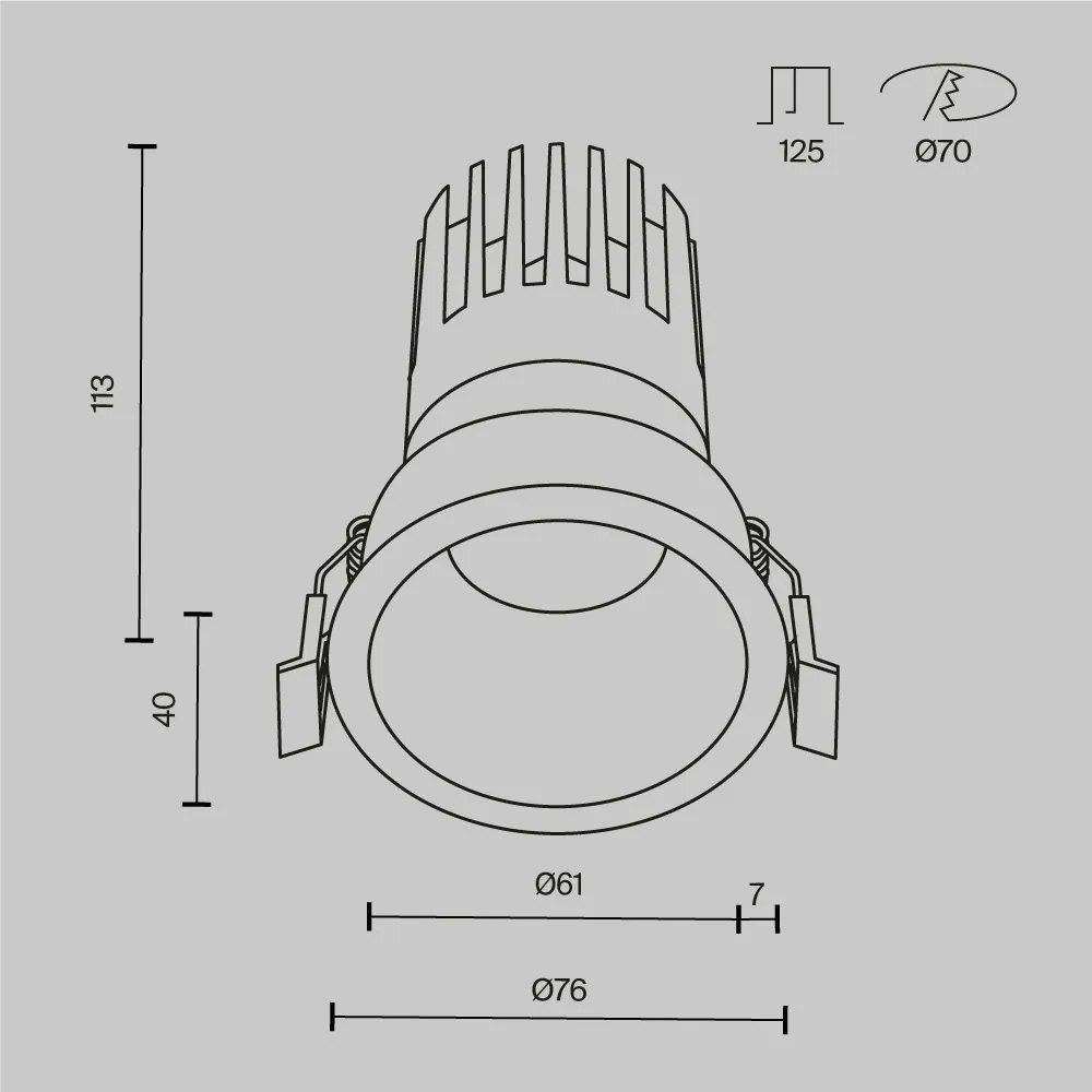 Spot incastrabil LED Dip alb 3000K 15W