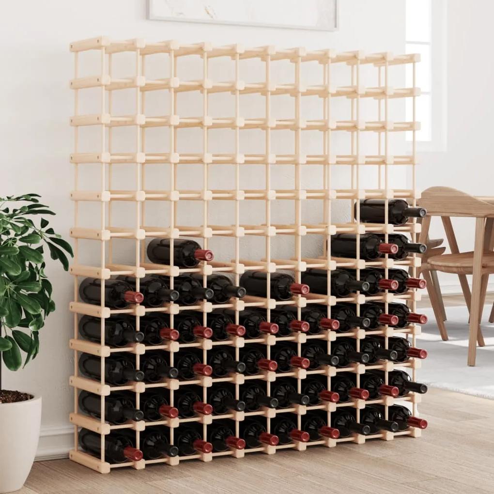 353754 vidaXL Raft de vin pentru 120 sticle 112,5x23x123,5 cm lemn masiv pin