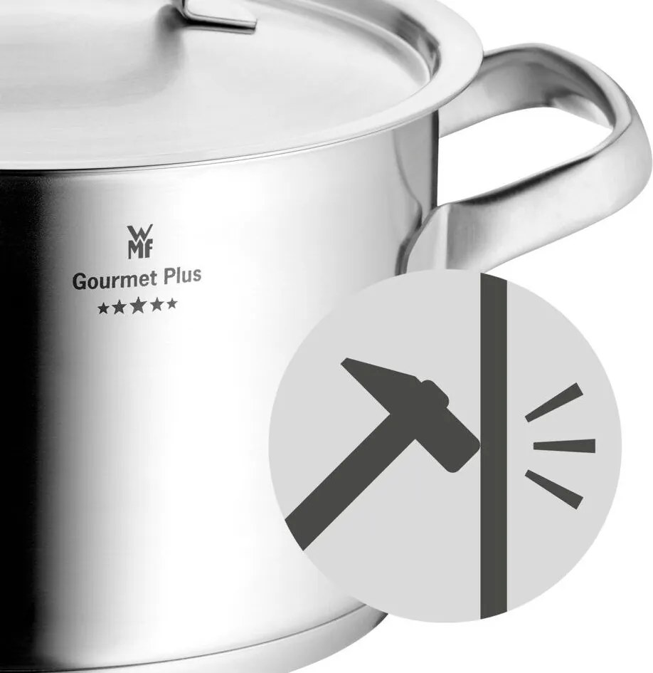 Set de vase pentru gătit 7 buc. din oțel inoxidabil Gourmet – WMF