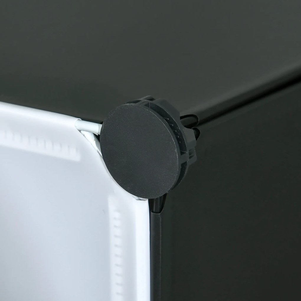 HOMCOM Mobilier pentru incaltaminte modular, 6 cuburi 45x35x17cm din plastic PP si otel, alb | Aosom Romania