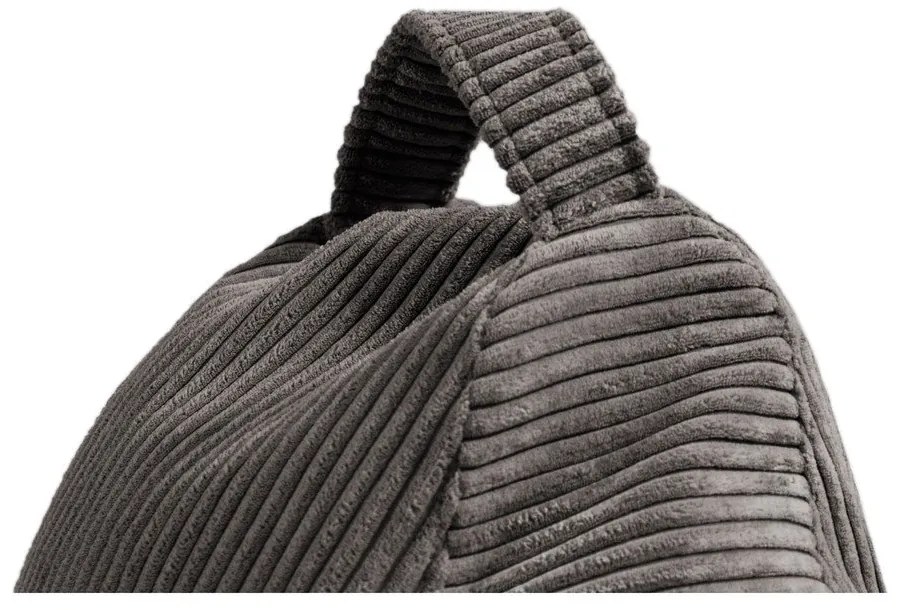 Fotoliu puf pentru copii verde cu tapițerie din catifea reiată Game Amuse – SLOWDOWN