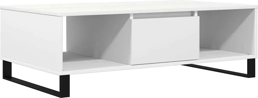 vidaXL Masă de cafea, alb, 104x60x35 cm, lemn compozit