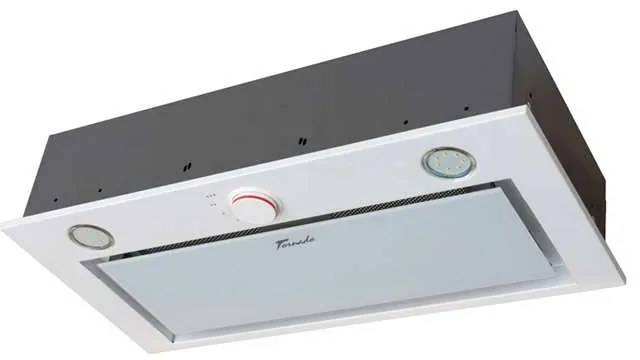 Hota Incorporabila Tornado Modul Glass 750 (60), 1 motor, latime 60 cm, 3 viteze, absorbtie 750 m3/ora, Alb