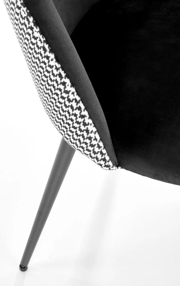 Scaun de bucaterie Demi, negru/alb