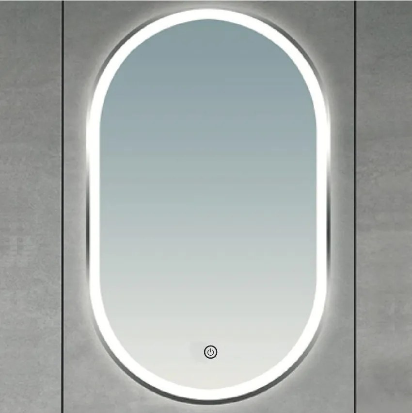 Oglindă de baie ERBA Brilagi-LED, LED 25W, 230V, 50x80 cm, aurie, IP44, CRI 90, dimmabilă + CCT