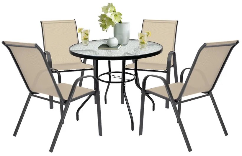 Set mobilier de grădină Tanger 4+1 bej