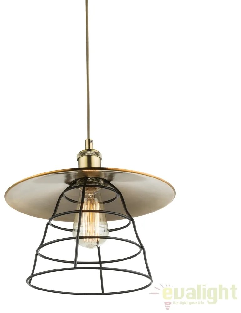 Pendul vintage design industrial style VIEJO diam. 30cm 15086H1 GL