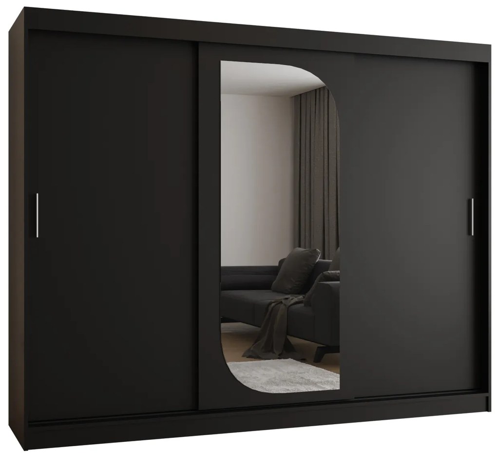 Dulap de haine 250 cm Lulu (Negru). 1125987