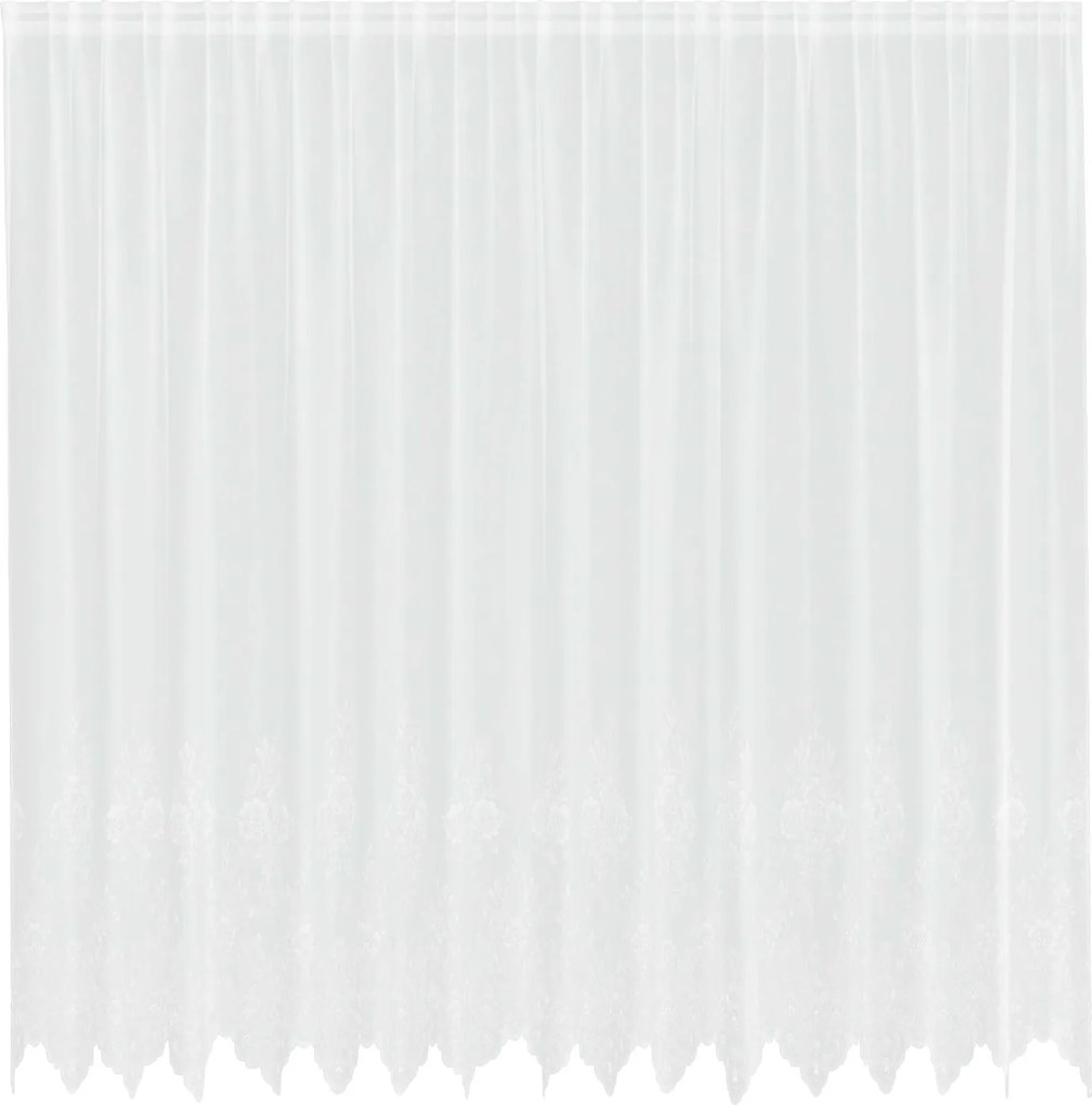 vidaXL Cortină din Dantelă cu perdele Alb 245 x 400 cm Poliester