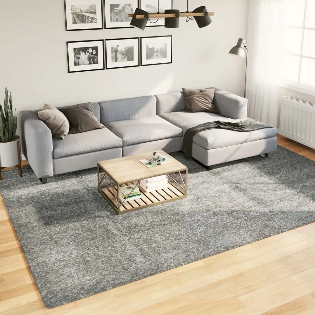 vidaXL Covor pufos &quot;PAMPLONA&quot; cu fire înalte, verde modern, 240x340 cm