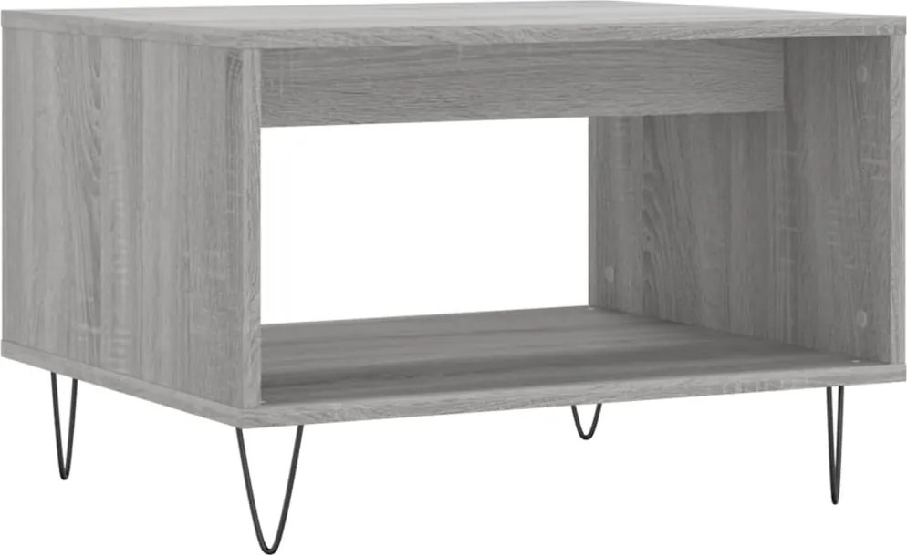 vidaXL Măsuță de cafea, gri sonoma, 60x50x40 cm, lemn compozit