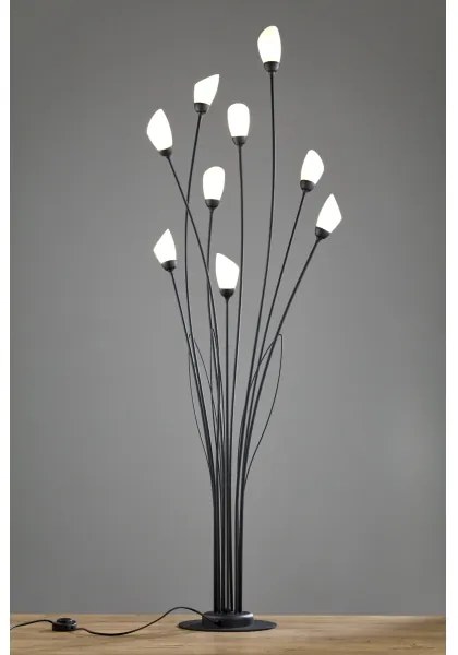 Jupiter 2058 - Lampă de podea GLORIOSA, 9 x G9, 14 W, 230 V, neagră