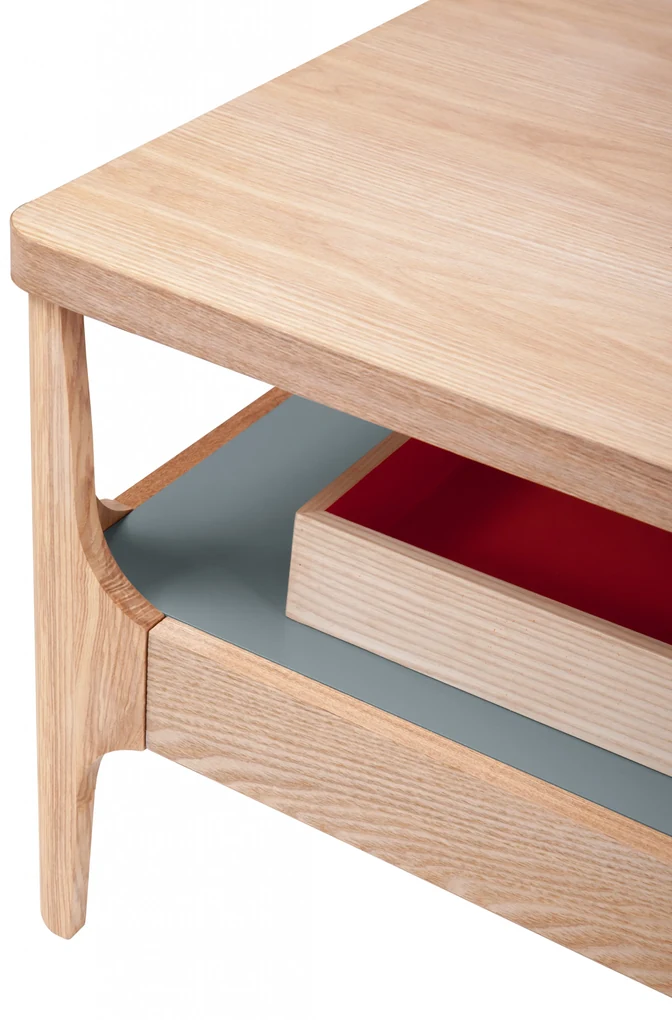 Masuta de cafea dreptunghiulara din lemn Addison 120x60x40 cm gri