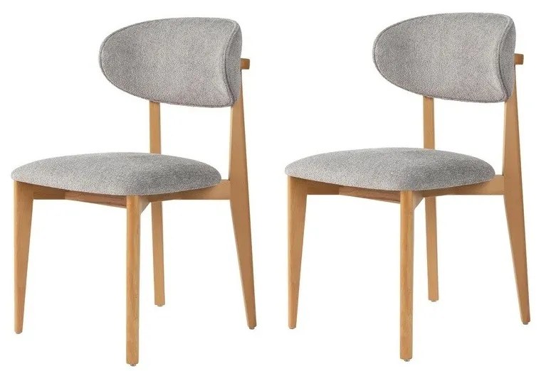 Set de scaune de sufragerie Lionte Grey and LightOak, 2 buc.