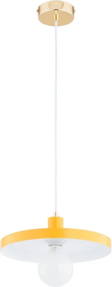 Lustră suspendată pe cablu LITO 1xE27/15W/230V galbenă