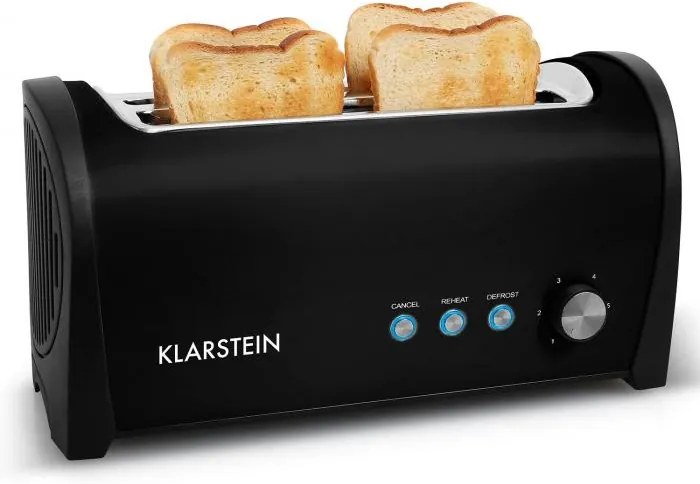 Klarstein Cambridge dublu în adâncime Slot toaster 1400W negru