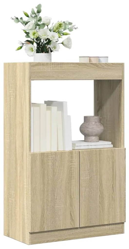 vidaXL Dulap înalt, stejar sonoma, 63x33x100 cm, lemn prelucrat