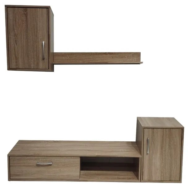 Ansamblu comoda TV Ranian melamin sonoma 130x36x27.5 cm