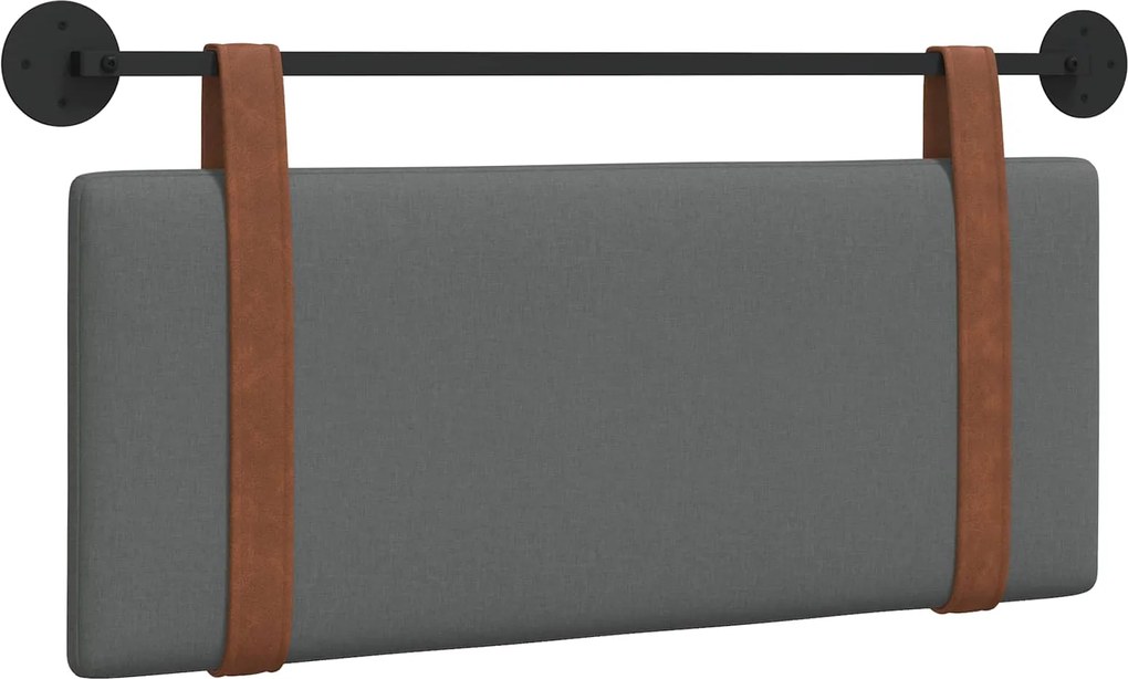 vidaXL Cap de pat suspendat Simplu Gri închis 110 x 55 x 5 cm PU antic