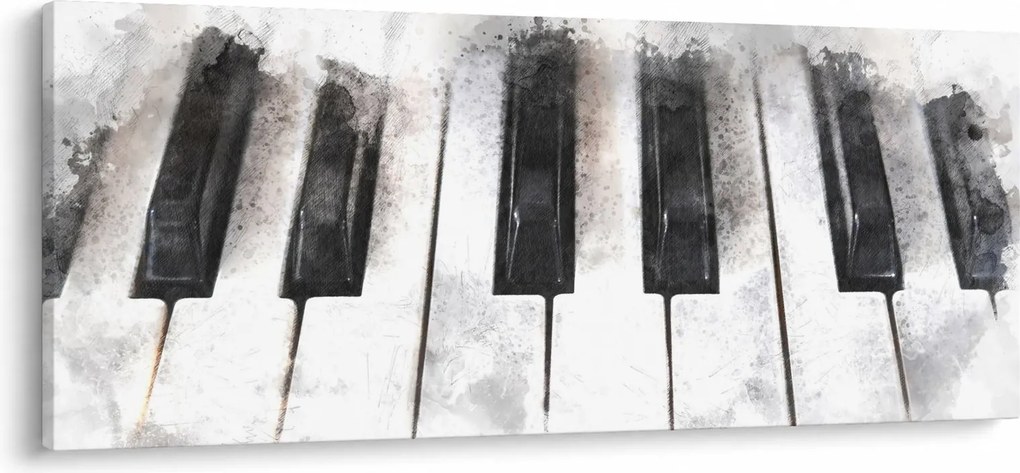 Tablou - Pian, acuarelă (120x50 cm)