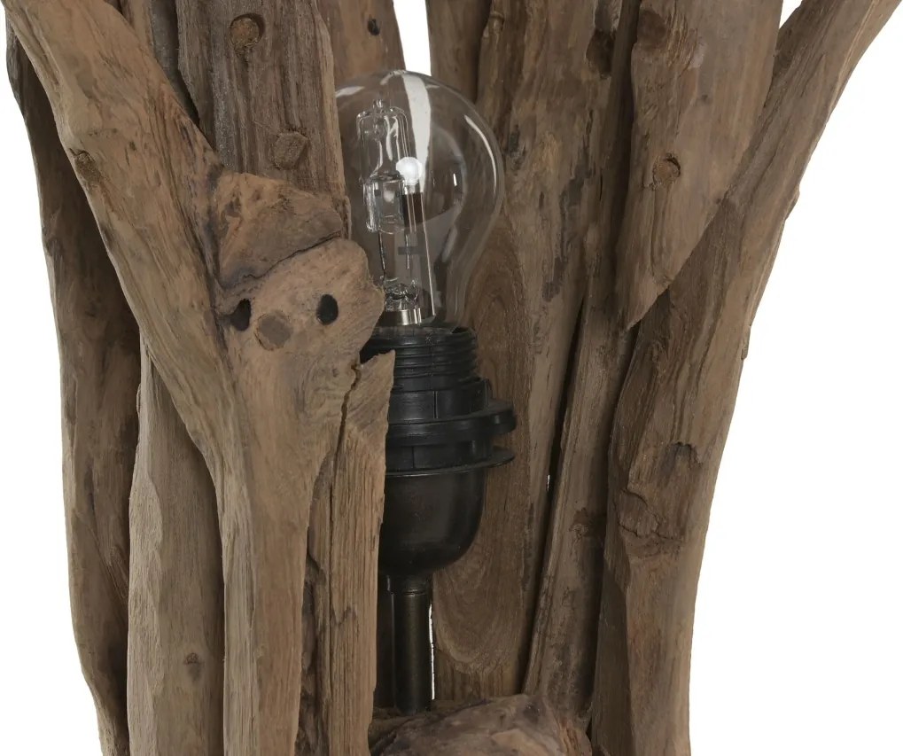 Aplică de perete din lemn de tec lucrat manual, natur, 78 x 37 cm, „Montreuil”