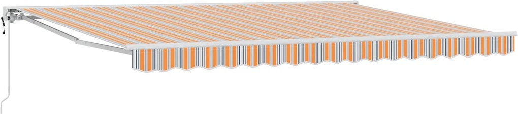 vidaXL Cort electric retractabil Portocaliu, Gri, Albastru, Alb