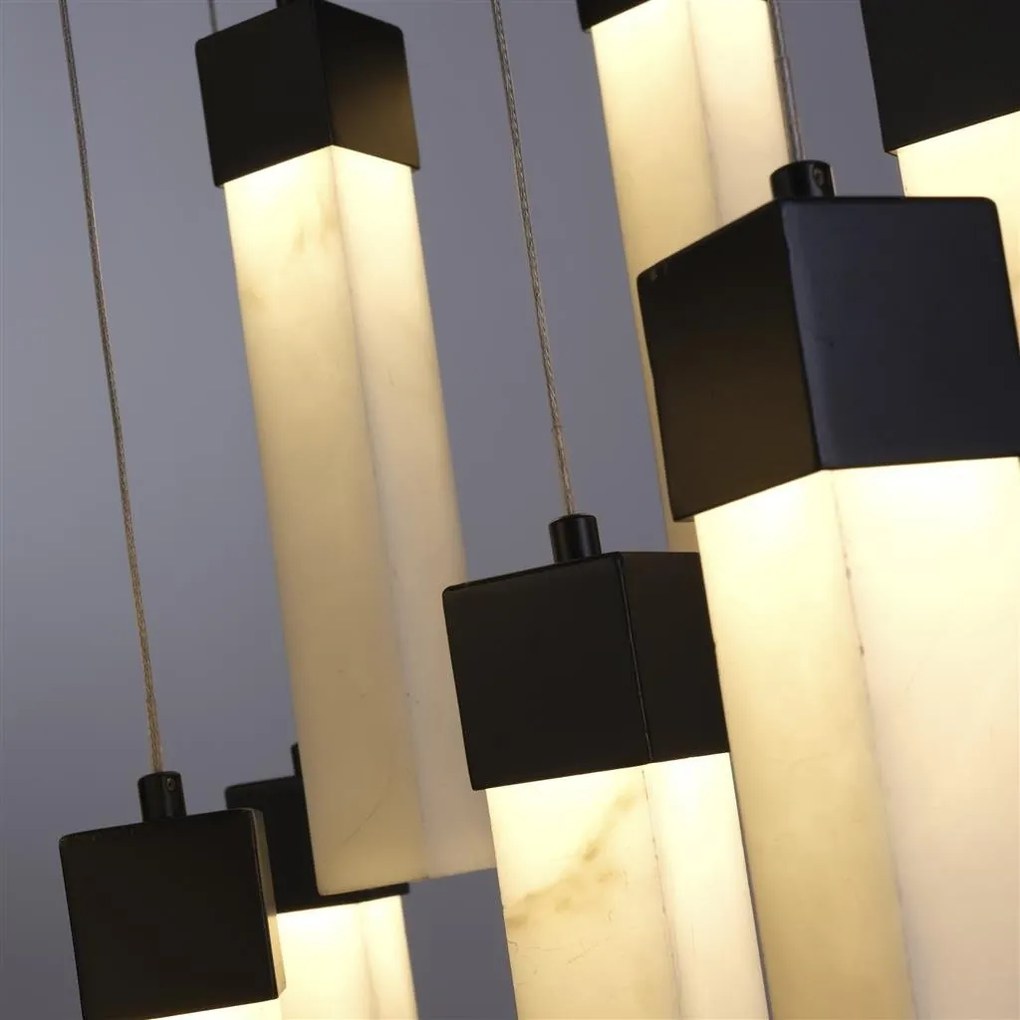 Lustra cu 12 pendule LED design modern Moonbeam