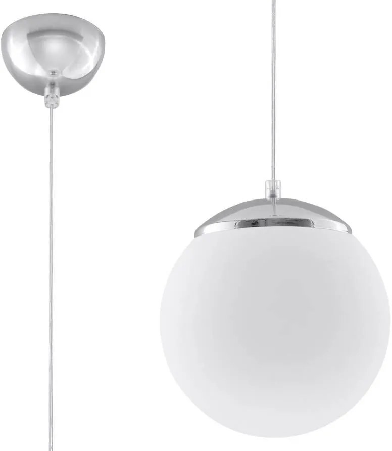 Sollux Lighting Ugo lampă suspendată 1x60 W alb-crom SL.0263