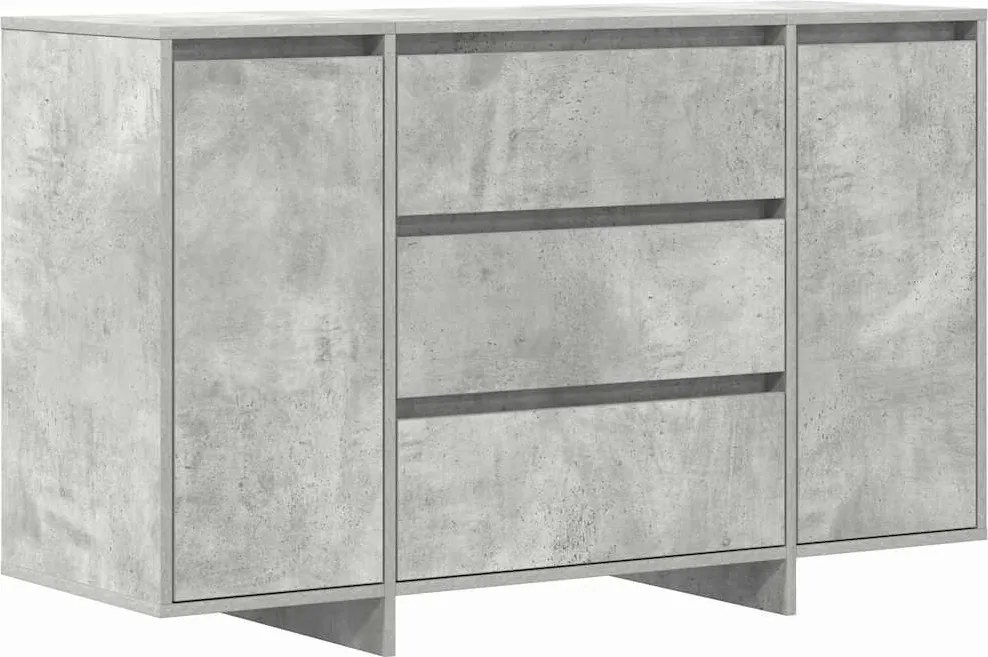vidaXL Bufet cu sertar Gri din beton 120 x 41 x 75 cm Lemn compozit
