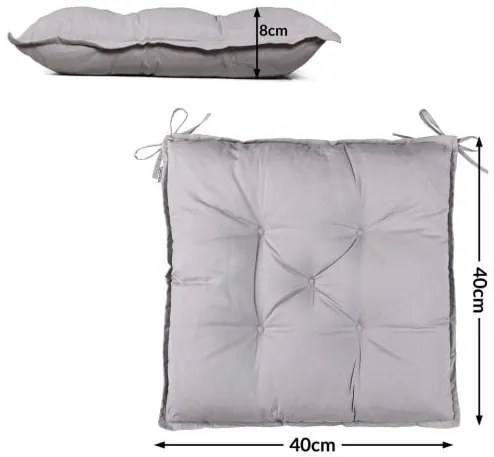 Deuba 4 perne 40x40x8cm - gri
