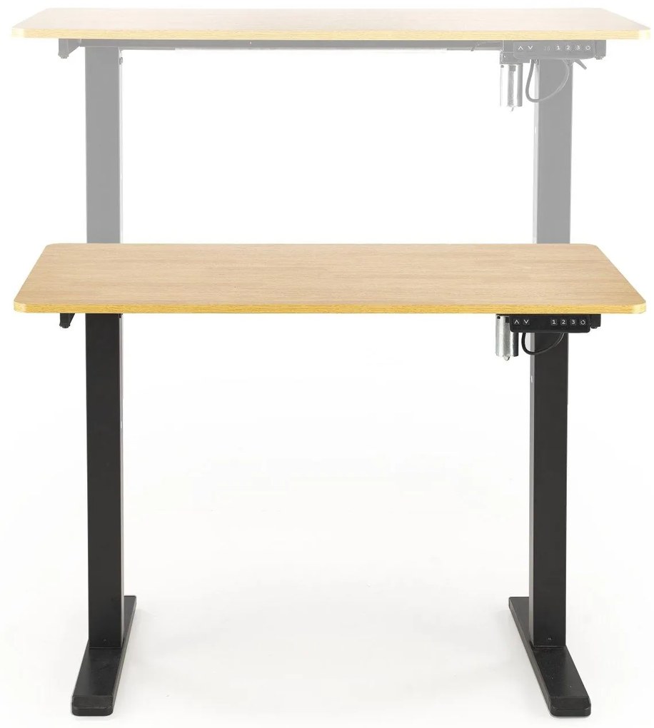 Masă PC Bush (stejar auriu + negru). 1092601