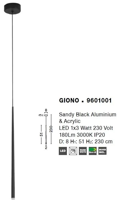Pendul LED design modern Giono NVL-9601001