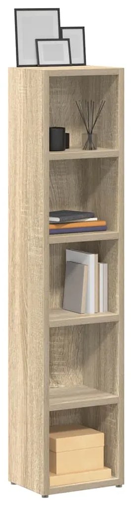 vidaXL Dulapuri CD-uri, 2 buc., stejar Sonoma, 21x16x93,5 cm, PAL