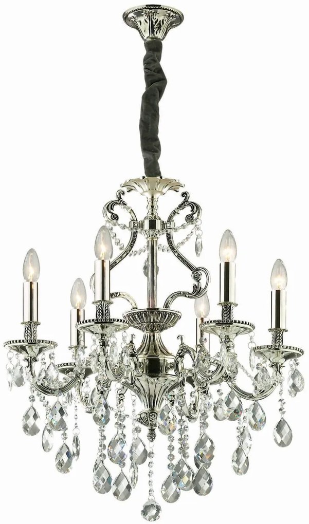 Lustra cristal Venezian diam. 62cm GIOCONDA SP6 ARGENTO 044927
