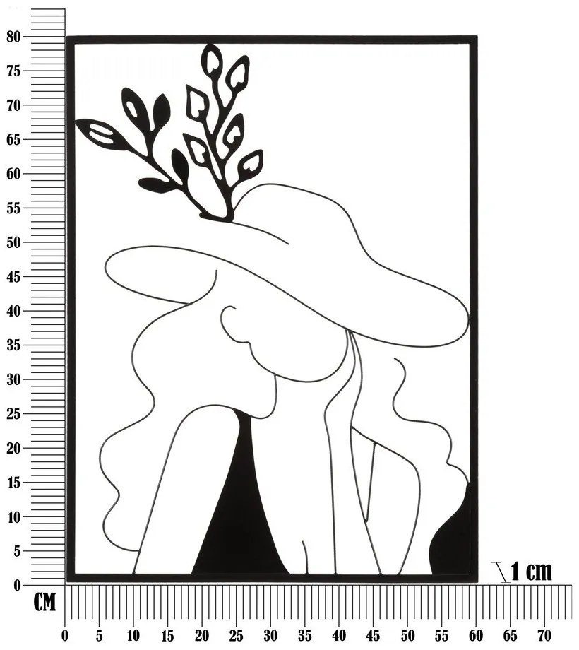 Decorațiune de perete din metal 60x80 cm Elegant – Mauro Ferretti