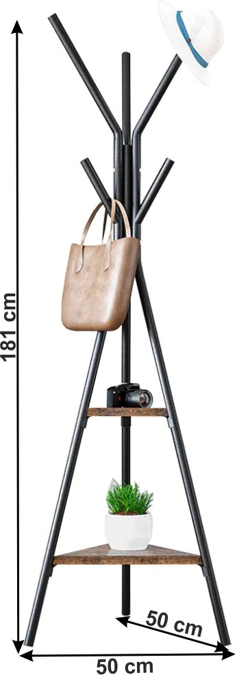 Cuier, negru/ stejar smoke, PLENTO