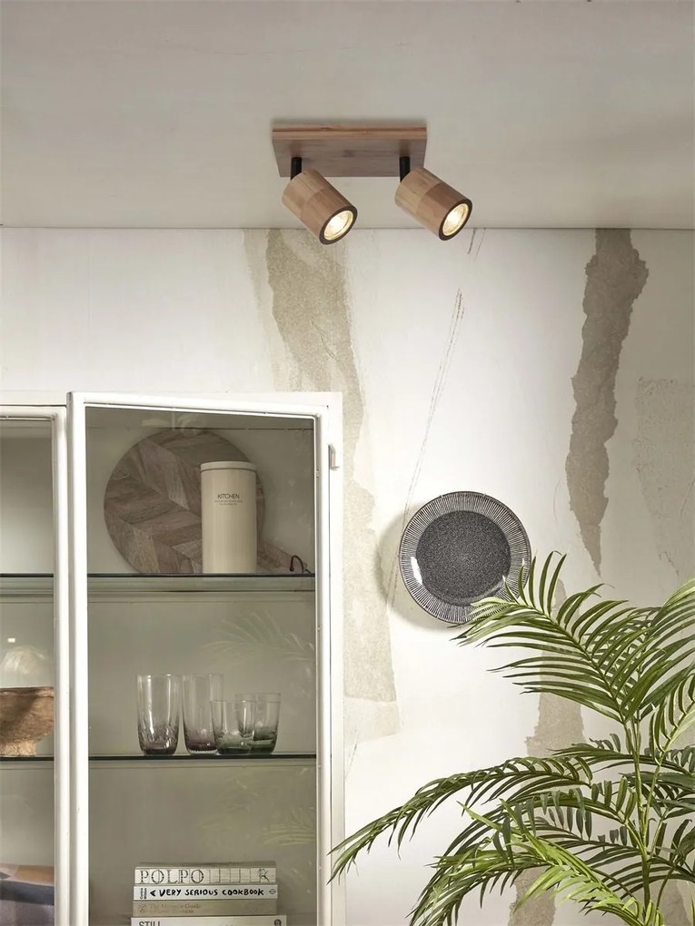 Plafoniera eco din bambus Java/2xGU10, natural