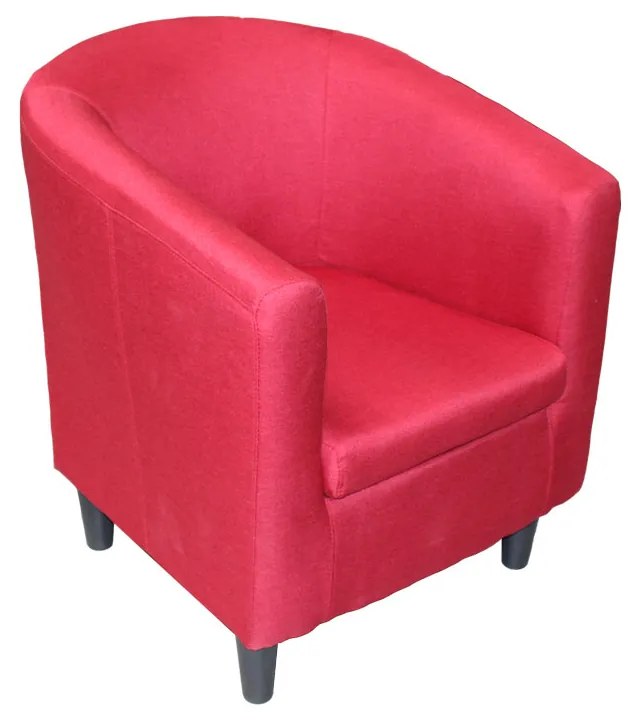 Fotoliu Marshall, 69x78x82 cm, material textil, rosu, lemn