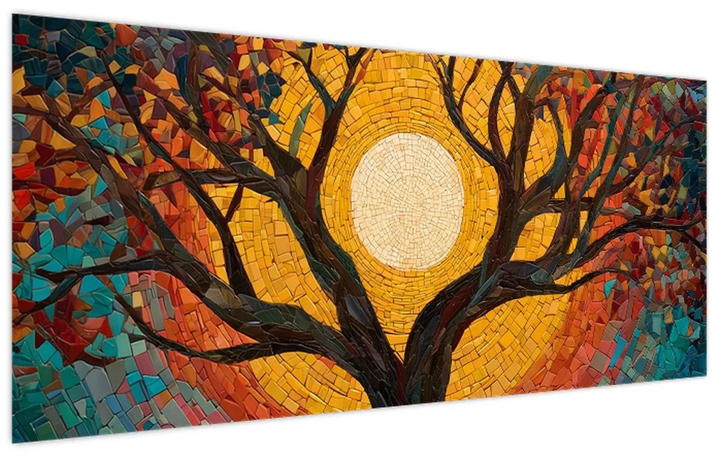 Tablou - Soarele în coroana arborelui vieții (120x50 cm)