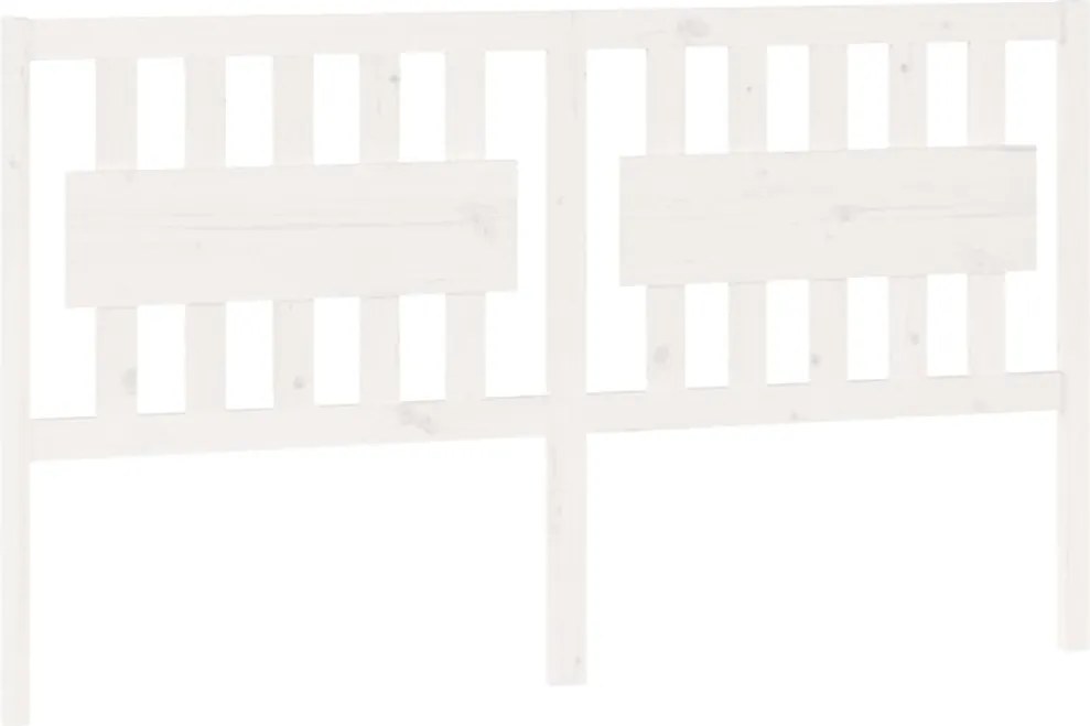 vidaXL Tăblie de pat, alb, 165,5x4x100 cm, lemn masiv de pin