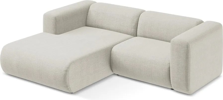 Colțar bej (cu colț pe partea stângă/cu șezlong) Ekahi – Makamii