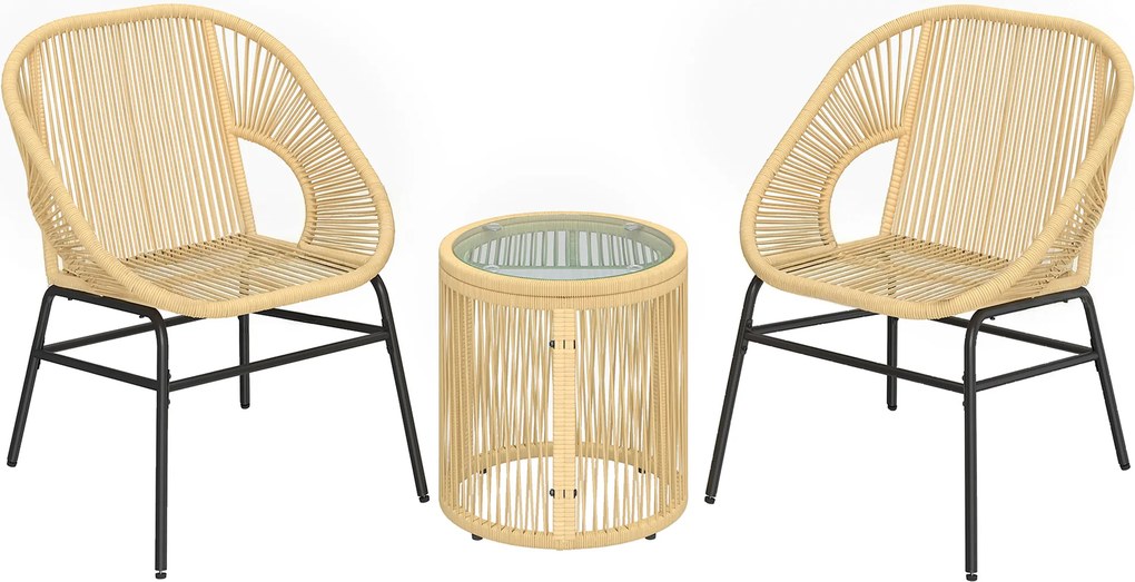 Outsunny bistro mobilier ratan polyrattan | Aosom Romania