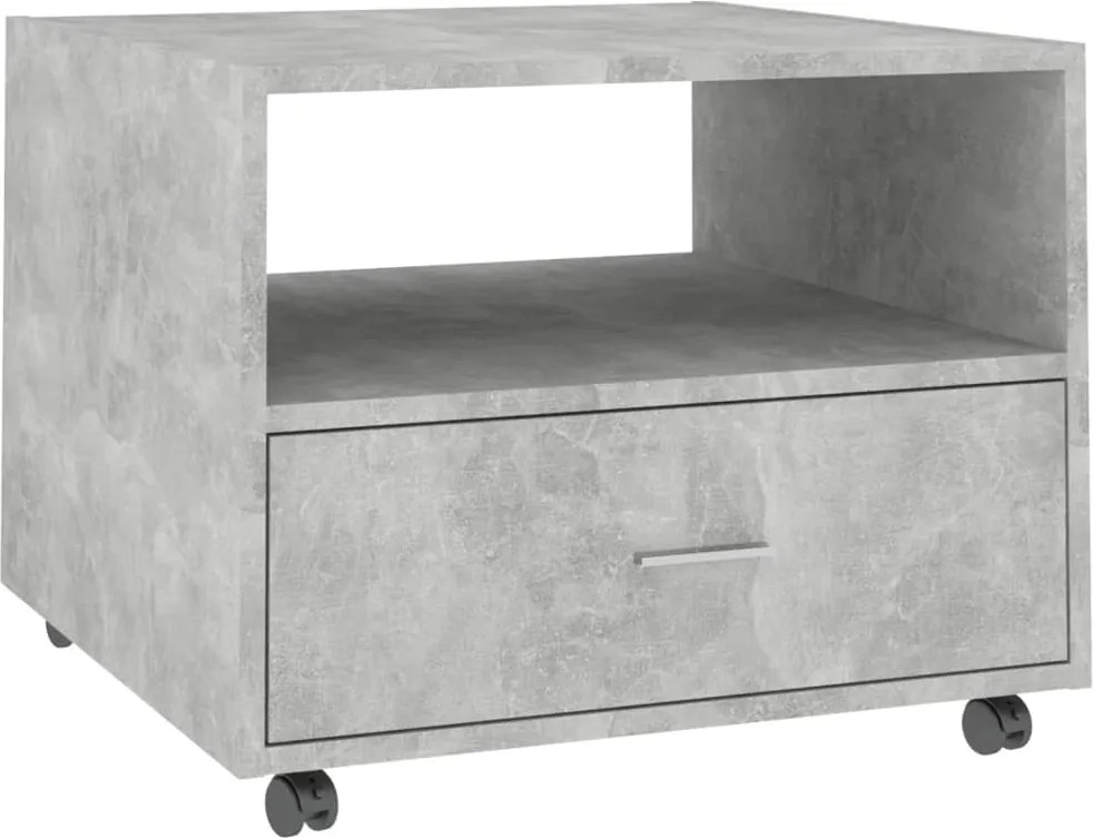 vidaXL Măsuță de cafea, gri beton, 55x55x40 cm, lemn prelucrat