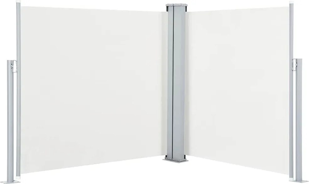 vidaXL Copertină laterală retractabilă, crem, 100 x 600 cm