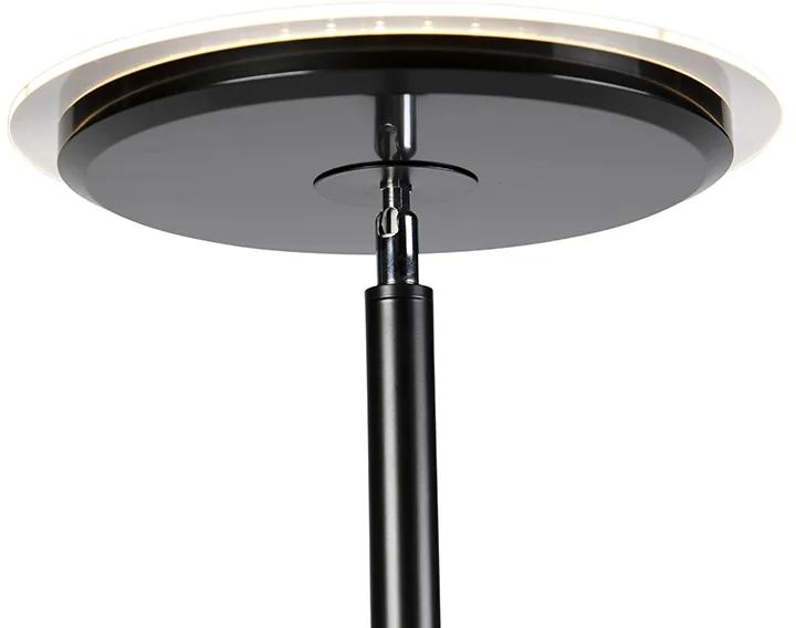 Lampă de podea modernă, neagră, cu LED cu dimmer tactil - Hanz