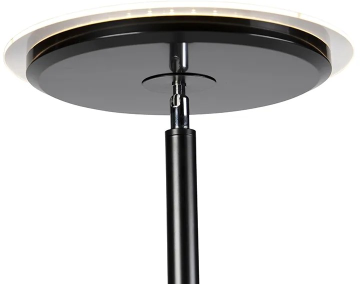 Lampă de podea modernă neagră incluzând LED cu dimmer tactil - Hanz