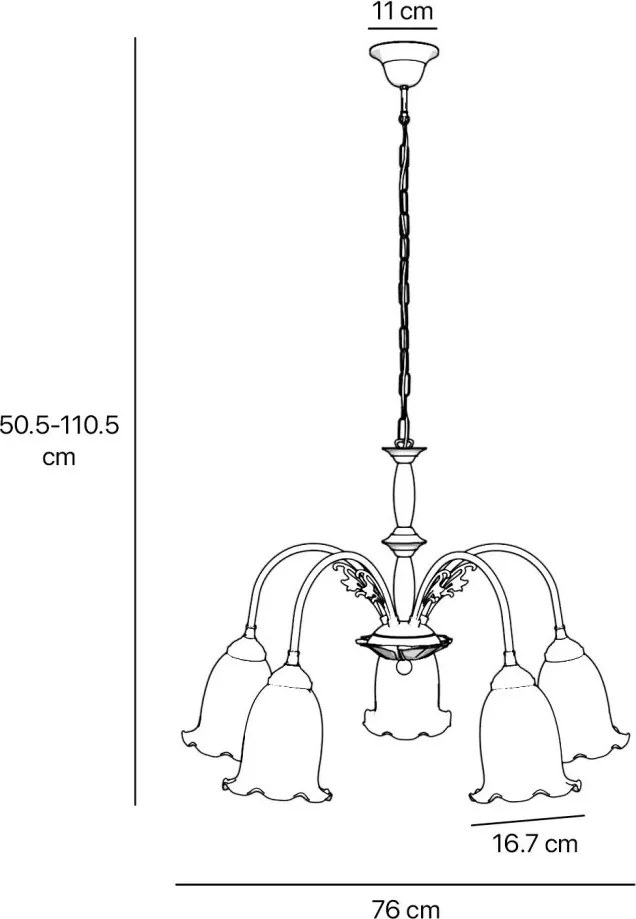 Candelabru design floral romantic Mughetto