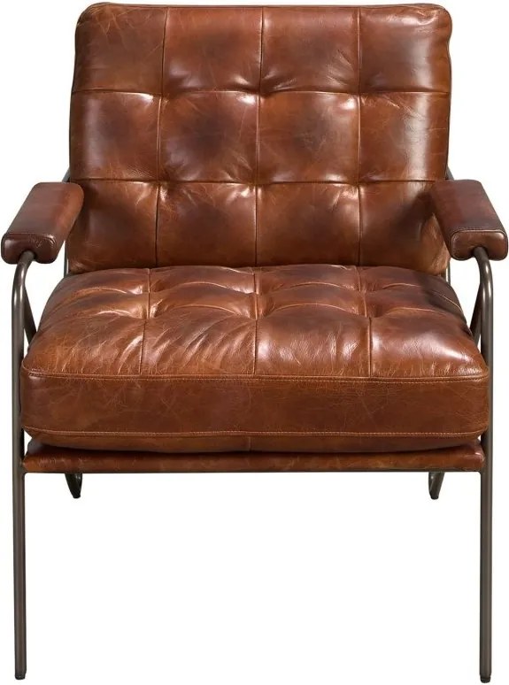 Fotoliu design LUX, Metal, Piele Naturala 5166