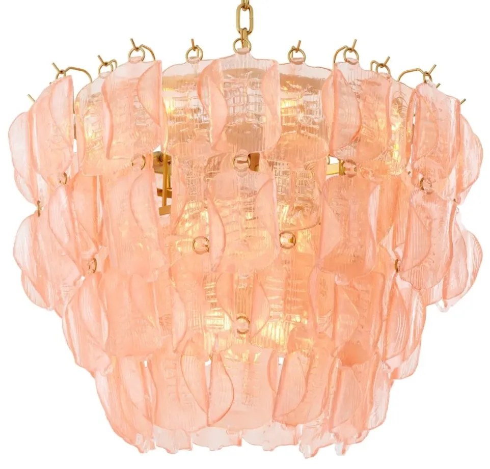 Candelabru design LUX, Sticla, Roz, Solange