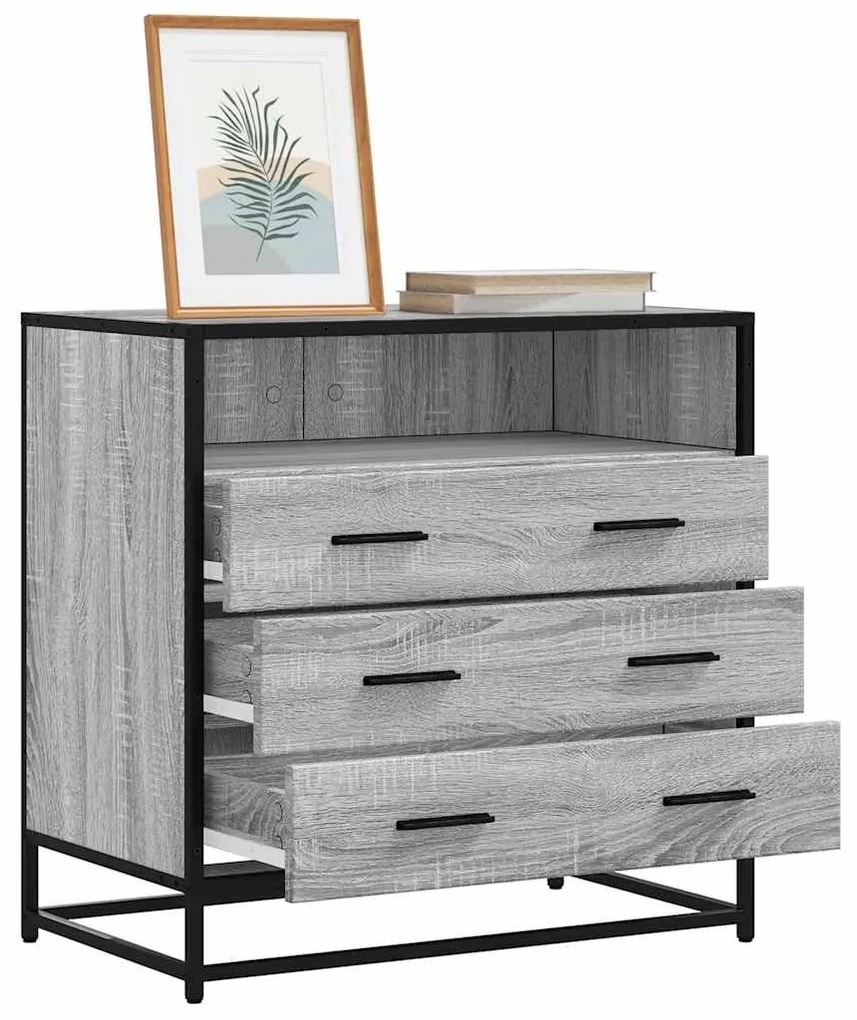 vidaXL Dulap cu sertar, gri sonoma, 70x41x70 cm, lemn prelucrat